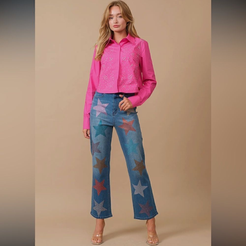Shine Bright with these dazzling Star Jeans